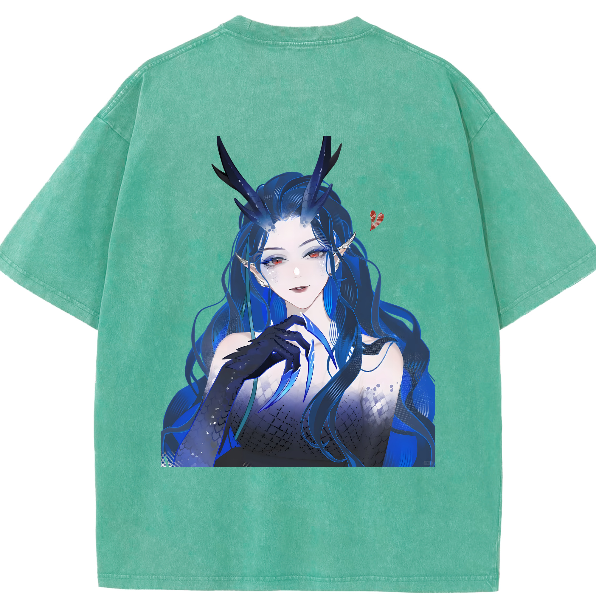 （画像用） Ne Zha 2 ナタ 魔童の大暴れ 綿100% ヴィンテージ風 半袖Tシャツ（背面プリント）